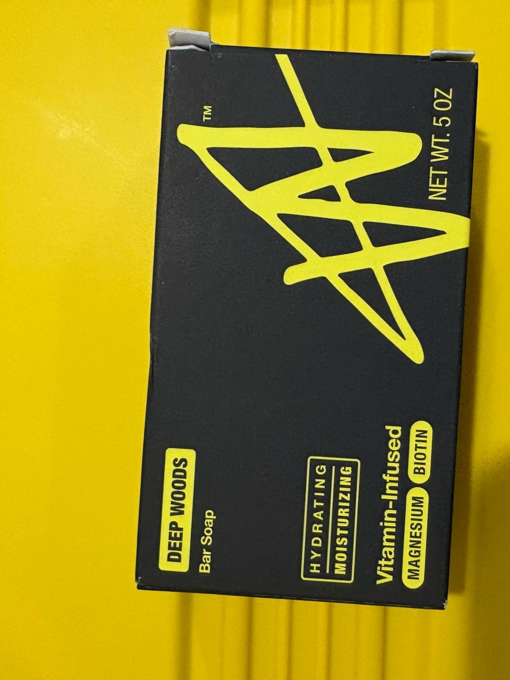 Deep Woods Hydrating Bar Soap - Black & Yellow Packaging